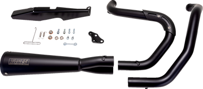 VANCE & HINES 47328 2-into-1 Upsweep PCX™ exhaust system in stainless steel and black finish for motorcycles