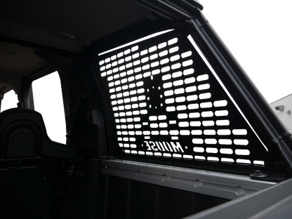Moose Offroad rear window Molle panels for Polaris PFD3049PF, durable black storage accessory with multiple attachment points