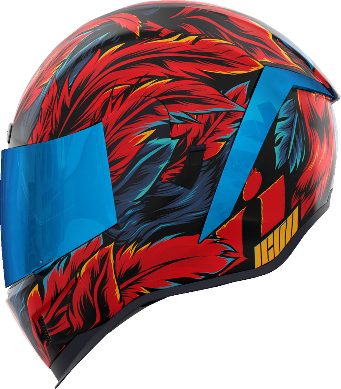 Blue ICON Airform™ Helmet Fever Dream XL size with sleek aerodynamic design, featuring ventilation and a secure strap.