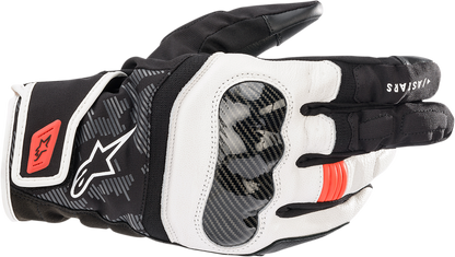 ALPINESTARS SMX Z Drystar® gloves - Black/White/Fluo Red - 2XL 3527421-1231-2X - Howling Moto