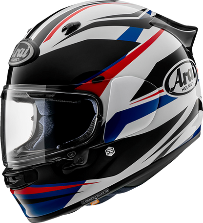 Arai Helmets Quantum-X Ray White motorcycle helmet in XL size, featuring a sleek white design and aerodynamic shape.