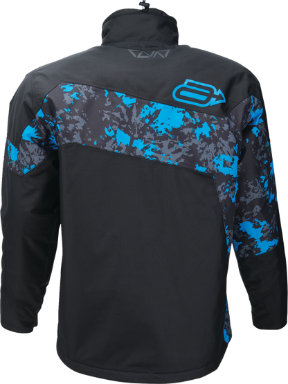 ARCTIVA Pivot 7 insulated jacket in 2XL, camo black and blue, with a front zipper and insulated design for cold weather.