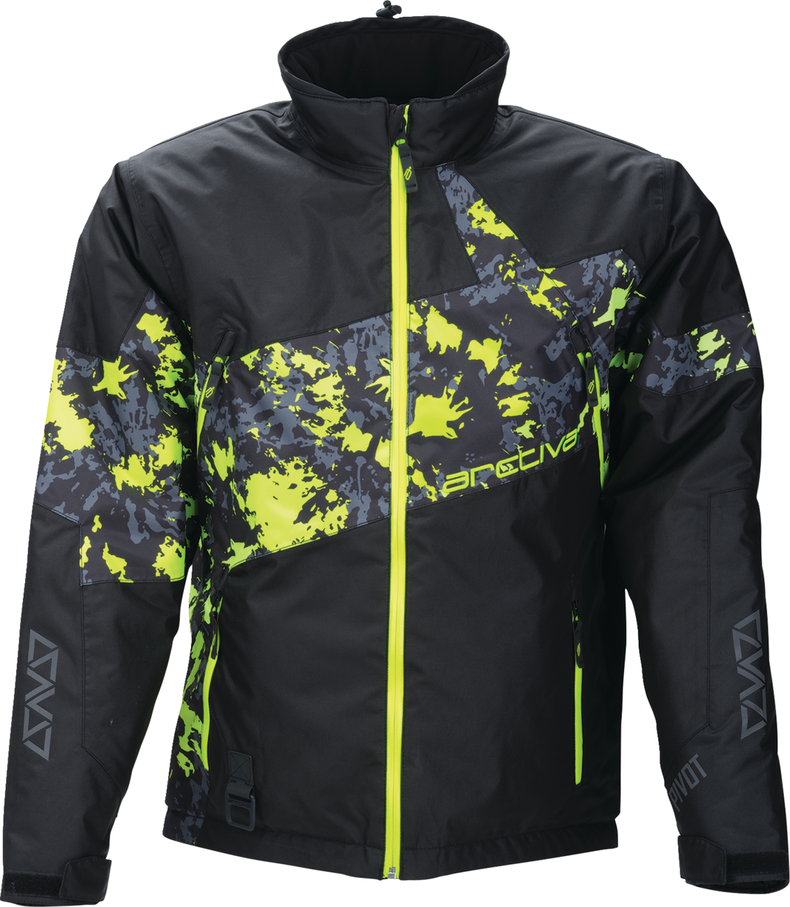 ARCTIVA Pivot 7 Insulated Jacket 2XL - Waterproof Camo Black & Hi-Vis with 200g Insulation