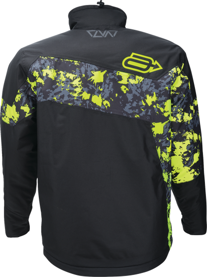 ARCTIVA Pivot 7 Insulated Jacket 2XL - Waterproof Camo Black & Hi-Vis with 200g Insulation