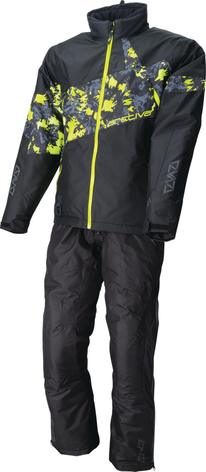 ARCTIVA Pivot 7 Insulated Jacket 2XL - Waterproof Camo Black & Hi-Vis with 200g Insulation