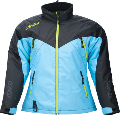 ARCTIVA Women's Pivot 7 Insulated Jacket - Black/Light Blue, Size XL (Part No. 3121-0843)