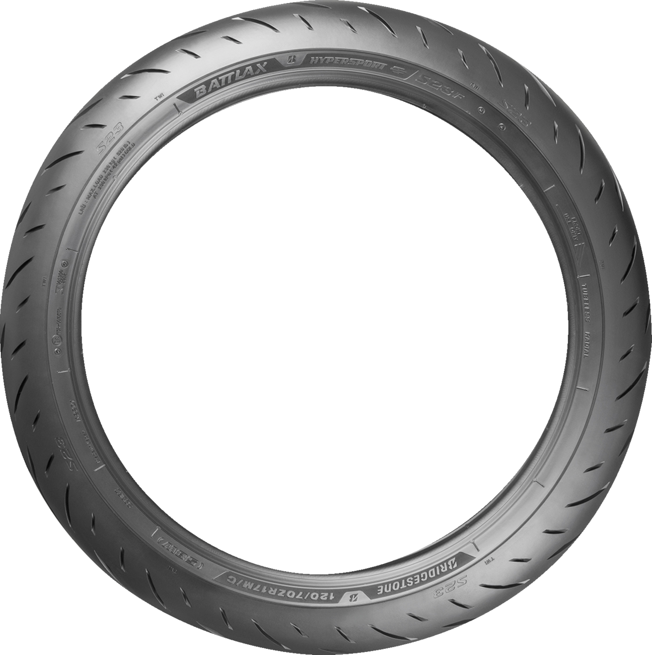 BRIDGESTONE Battlax S23 Front Tire 120/70ZR17 for High-Performance Motorcycles