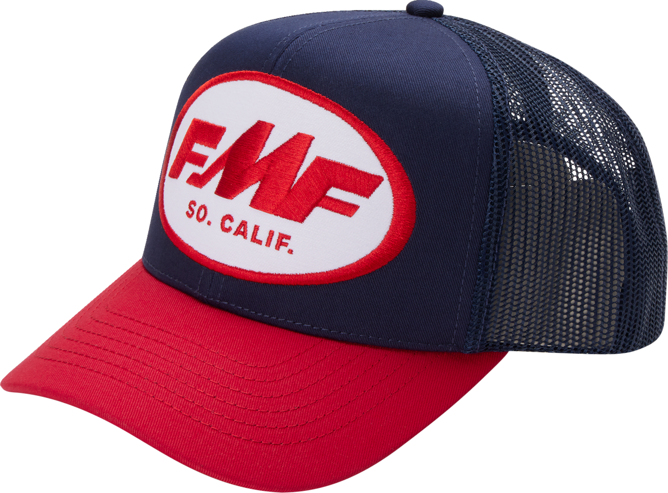FMF Origins 2 hat in red, white, and blue featuring a stylish design, perfect for casual wear and outdoor activities.
