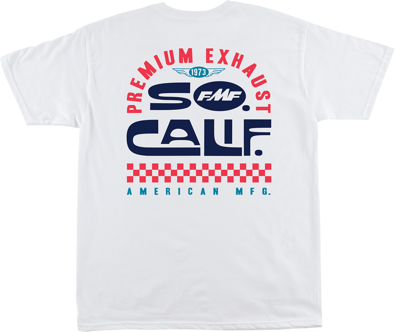 FMF Loose T-Shirt in white, medium size, casual fit, made of soft fabric, front view showing round neckline and relaxed style