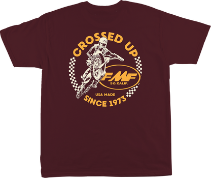 FMF Crossed Up T-Shirt - Maroon, Medium - SP24118901MRNMD
