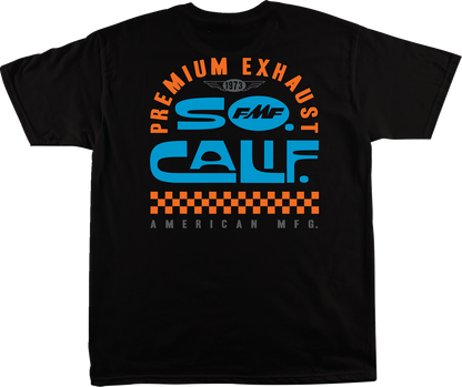 Black FMF Loose T-Shirt in Medium, casual fit, soft fabric, front view showing the relaxed style and classic design.