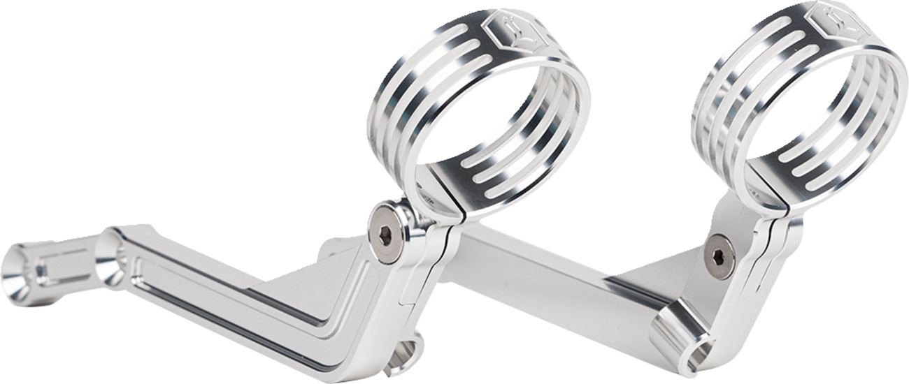 Legend Suspension Revo ARC external reservoir shock mounts for Harley-Davidson FL Touring 2014+ motorcycle, shock mounting parts.