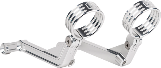 Legend Suspension Revo ARC external reservoir shock mounts for Harley-Davidson FL Touring 2014+ motorcycle, shock mounting parts.