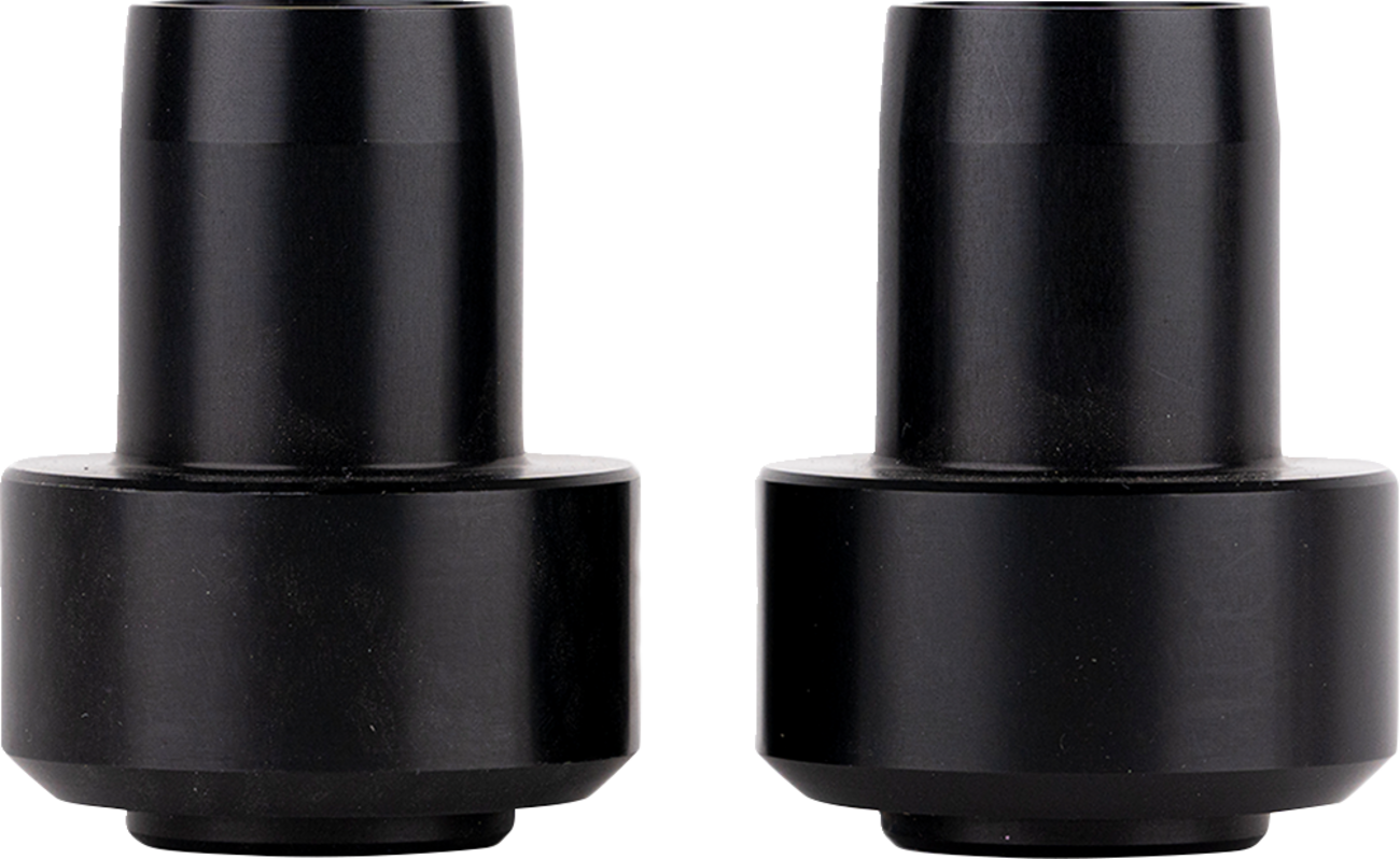Legend Suspension 49mm travel limiting kit for 21-inch wheels, compatible with Axeo cartridge, shown on a motorcycle suspension system.