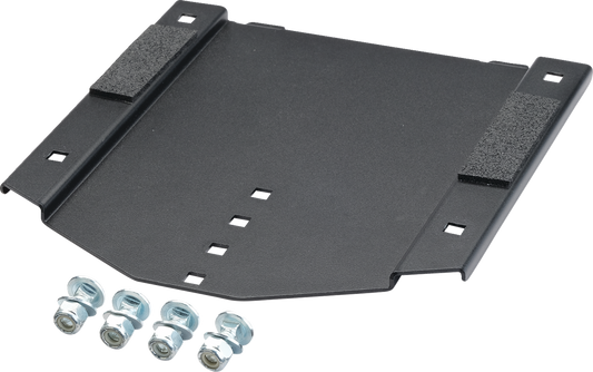 Moose Offroad adventure bike rack mounting plate, 6x8 inches, universal fit, durable metal construction.