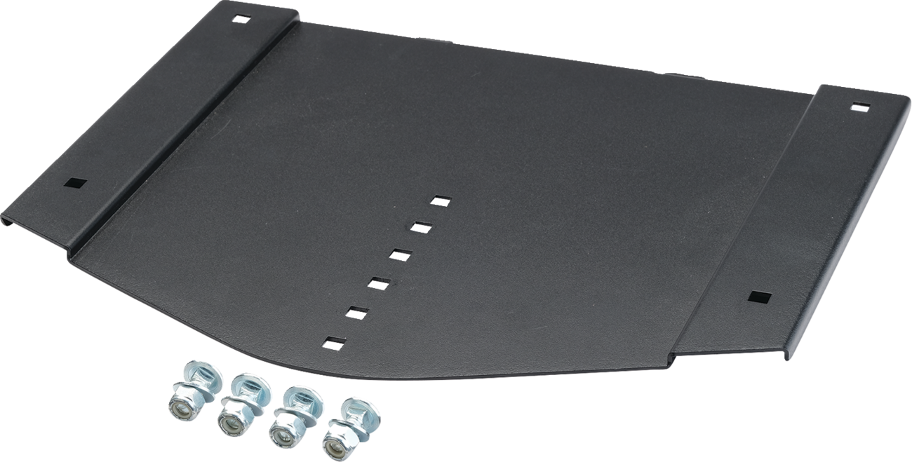 MOOSE OFFROAD Adventure Bike Rack Mounting Plate PFD1318PF, universal 8x14 inch metal plate on a white background
