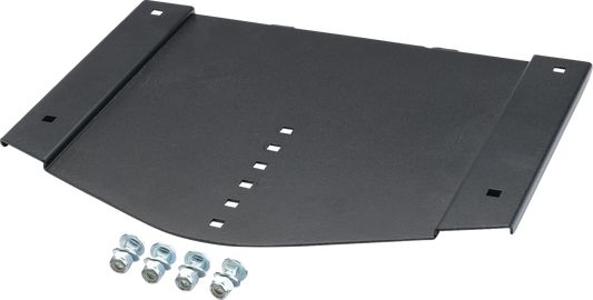MOOSE OFFROAD Adventure Bike Rack Mounting Plate PFD1318PF, universal 8x14 inch metal plate on a white background