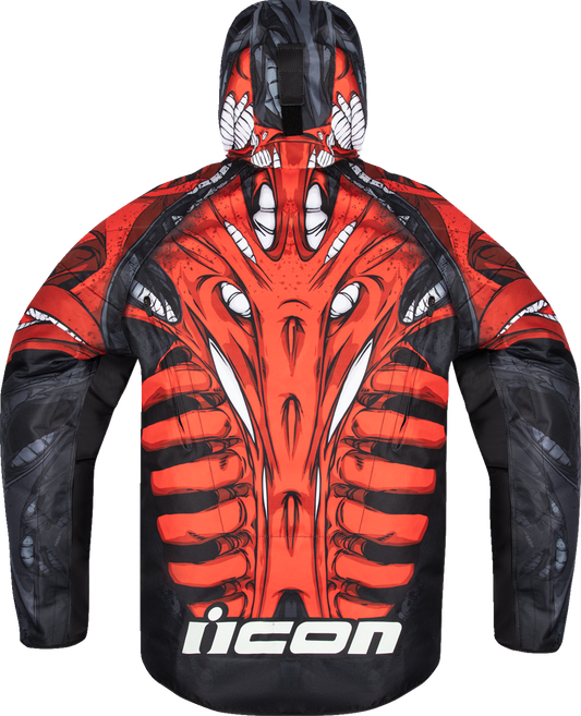 Red ICON Airform Manik'r motorcycle jacket in 2XL with D3O impact protectors and ventilation features.