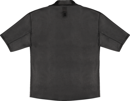 ICON Short Track™ Jacket 2820-6766 short-sleeve black motorcycle jacket with built-in Viper D30® back protector.