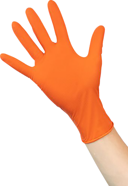 Parts Unlimited Nitrile Gloves 8.5 Mil, 2XL size, 90-pack, durable blue disposable gloves for automotive or industrial use.
