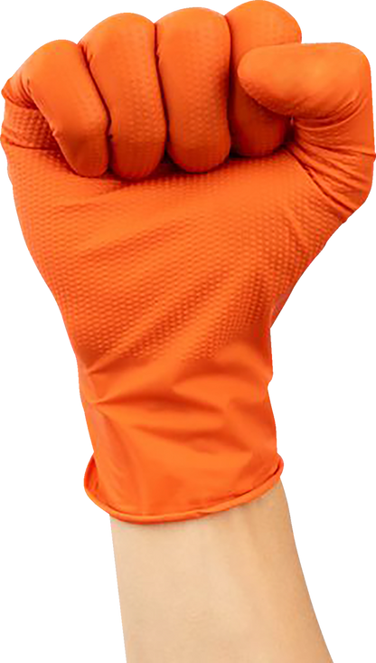 Pair of PARTS UNLIMITED Nitrile Gloves in medium size, 8.5 mil thickness, shown as a 100-pack for industrial or medical use