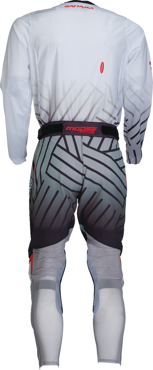 Moose Offroad Sahara Jersey XL in black and white with bold graphic design, made for off-road riding and outdoor adventure.