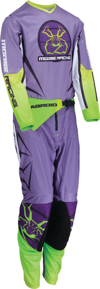 Moose Offroad Youth Agroid Mesh Jersey - Purple/White, Size XL (Part No. 2912-2478)