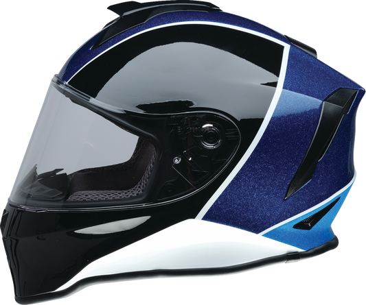 Z1R Youth Warrant 2.0 snow helmet in Fresh Pow Purple and Blue, large size with ventilation and snow protection features.