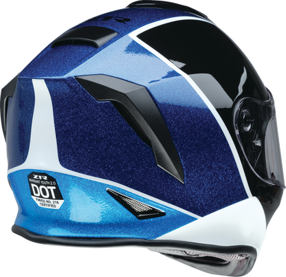 Z1R Youth Warrant 2.0 snow helmet in Fresh Pow Purple and Blue, large size, with matte finish and adjustable straps.