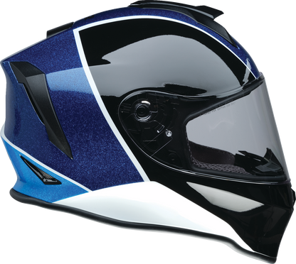 Z1R Youth Warrant 2.0 Snow Helmet in Fresh Pow Purple and Blue, large size, with vents and adjustable strap.