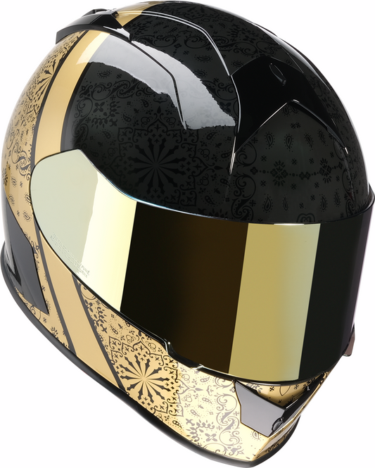 Z1R Warrant Helmet PAC Gold XS with aerodynamic design and ventilation, showcasing the lightweight motorcycle helmet's front view
