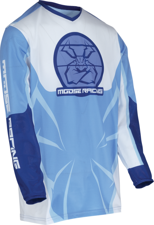 Moose Offroad Youth Agroid Mesh Jersey - Blue/White, Part Number 2912-2482