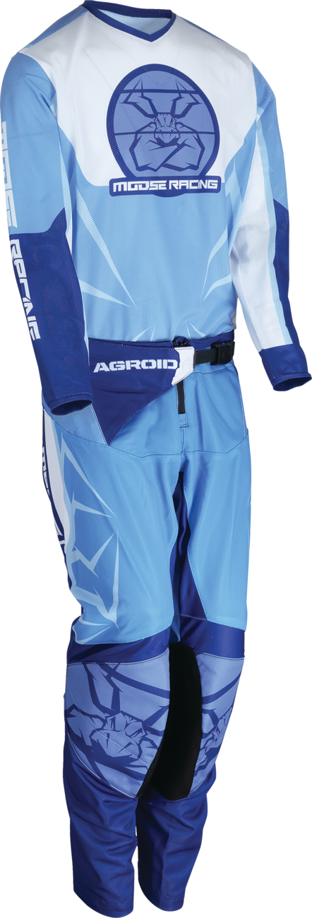 Moose Offroad Youth Agroid Mesh Jersey - Blue/White, Part Number 2912-2482