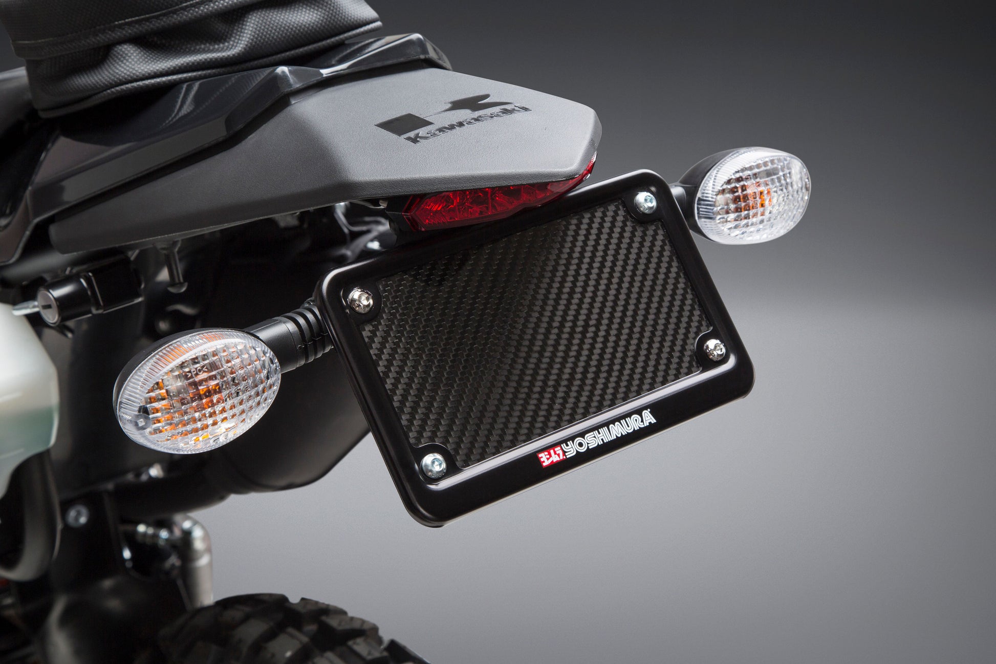 YOSHIMURA Kawasaki Fender Eliminator Kit, motorcycle tail tidy with sleek design and mounting hardware, part 070BG143001.