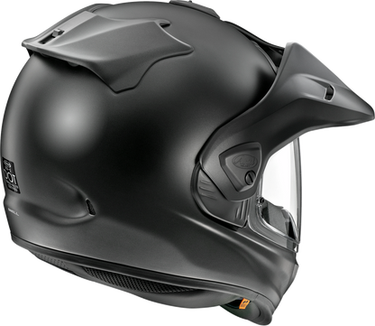 Arai Helmets XD-5 Black Frost motorcycle helmet, medium size, with sleek black and frost design, showcasing the helmet's aerodynamic shape.
