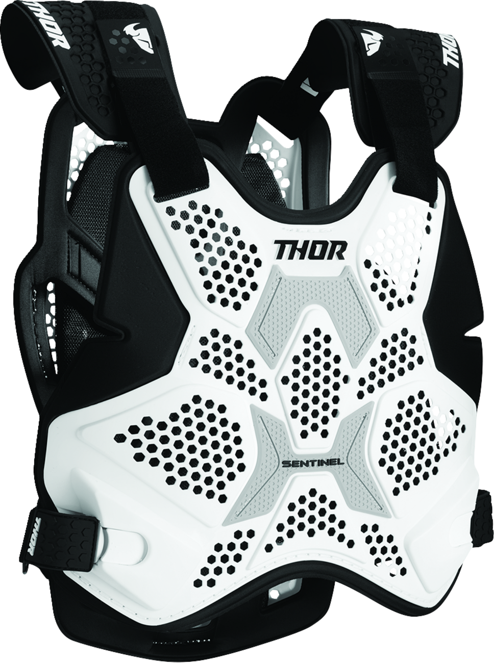 THOR, THOR Sentinel Pro Guard White XS/S - Lightweight Impact Protection with Ventilated Comfort Liner
