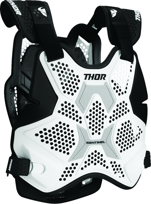 THOR, THOR Sentinel Pro Guard White XS/S - Lightweight Impact Protection with Ventilated Comfort Liner