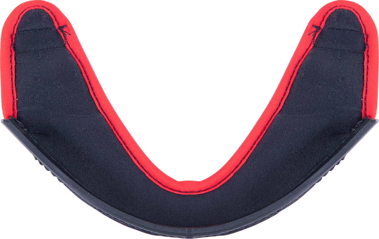 Alpinestars Supertech R10 chin curtain in XL/2XL size, black racing helmet accessory with ventilation openings and branding details.