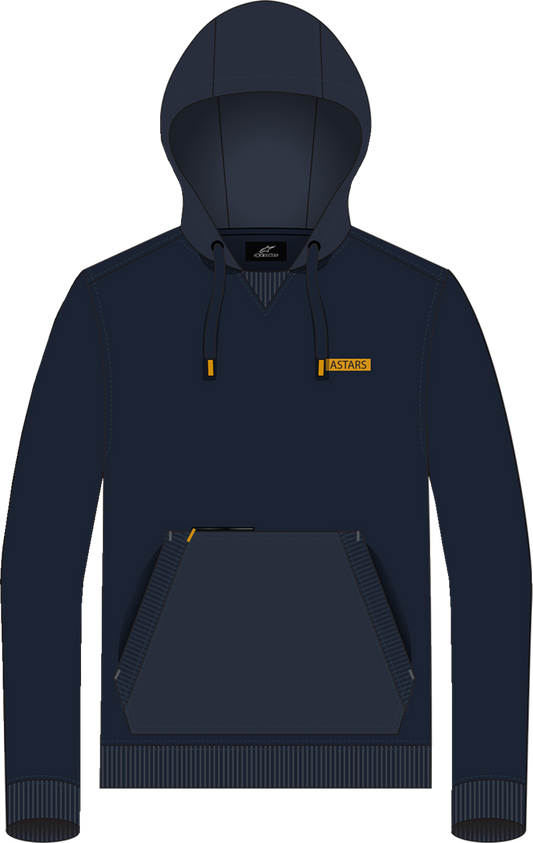 Alpinestars Rooted Pullover Hoodie in dark navy, 2XL, featuring a casual fit and brand logo on the front.