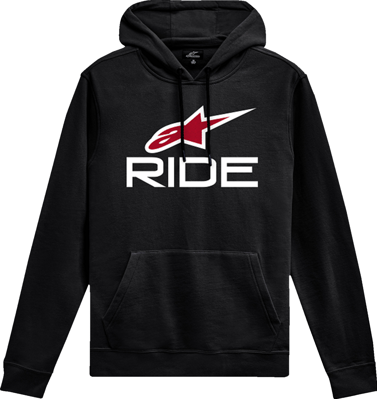 Alpinestars Ride 4.0 black, red, and white pullover hoodie in XL size with logo and sporty design.