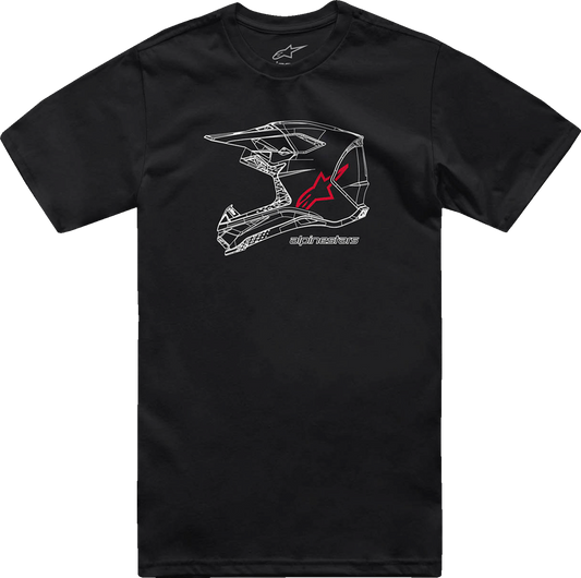 ALPINESTARS, Alpinestars MX Helmet Graphic T-Shirt - Black, XL 1214-73116-10-XL