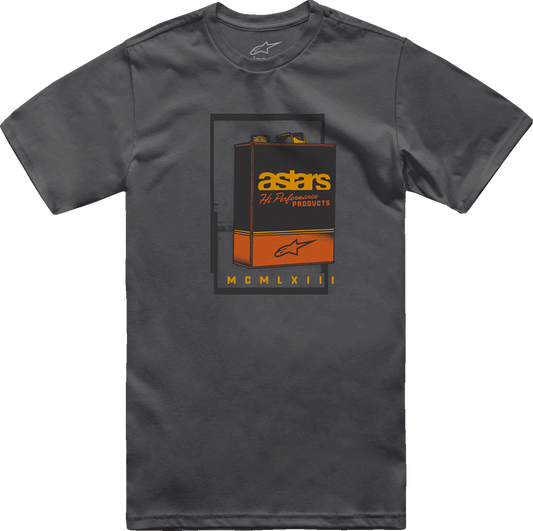 Alpinestars Galun T-Shirt in charcoal color, size XL, featuring the Alpinestars logo and casual fit.
