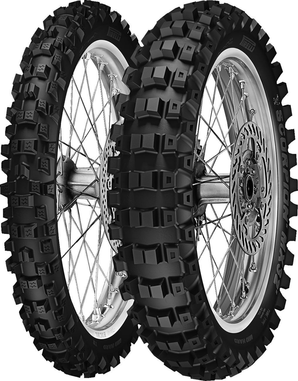 PIRELLO Scorpion MX32 Mid Hard front motocross tire 70/100-19 with knobby tread for motocross and supercross riding.