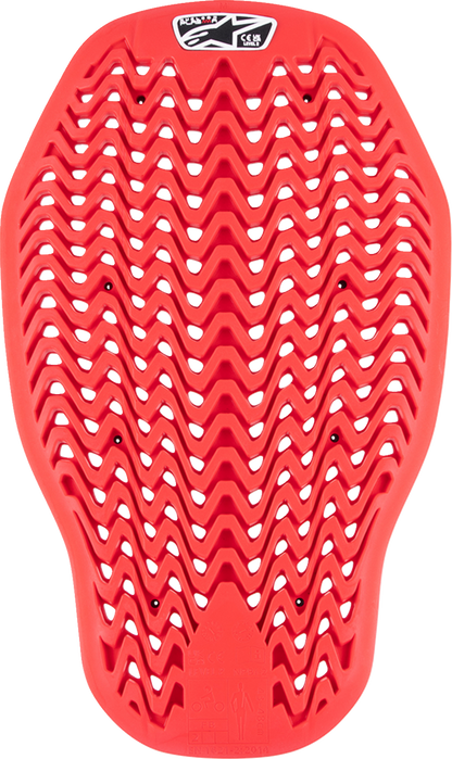 Alpinestars Nucleon Plasma back protector insert in red and black, medium size, designed for motorcycle safety gear.