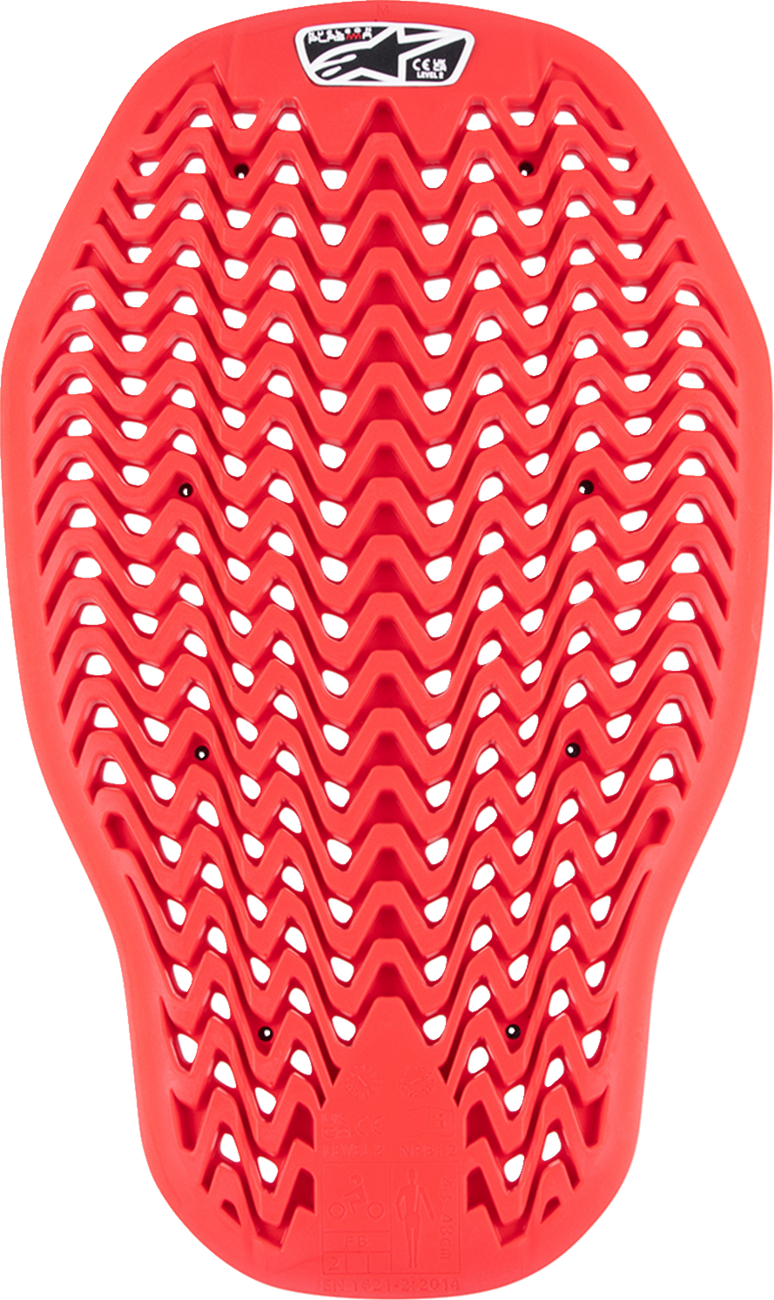Alpinestars Nucleon Plasma back protector insert in large size, red and black, designed for motorcycle safety gear.