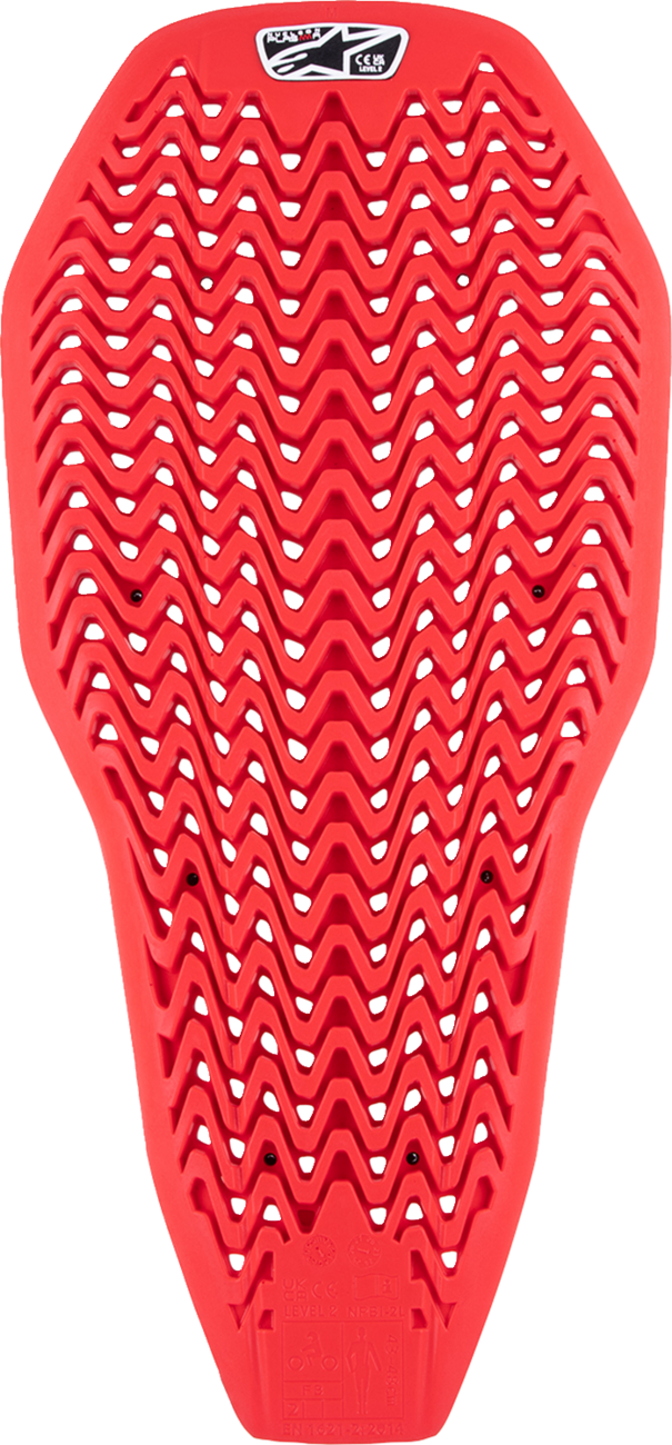 Alpinestars Nucleon Plasma full back insert in medium size, designed for motorcycle protective gear, with black and red padding.