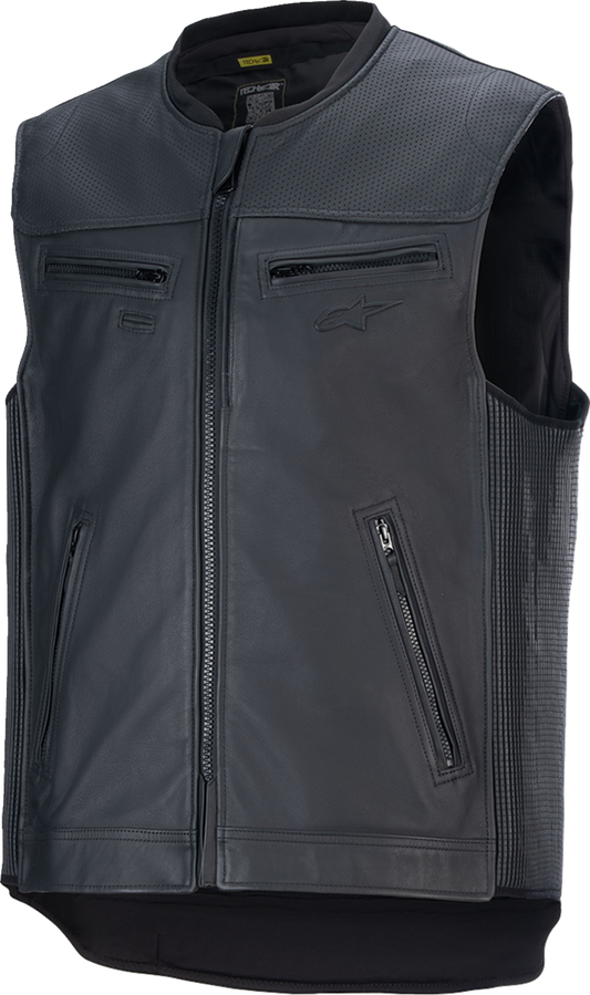 ALPINESTARS TECH-AIR, Alpinestars Tech-Air 3 Leather Motorcycle Airbag Vest - Black, Medium (Part No. 6500124-10-M)