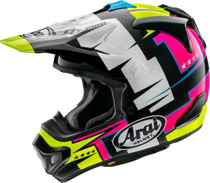 Arai VX-Pro4 Battle Yellow motorcycle helmet in XL size with a bold yellow finish and aerodynamic design.