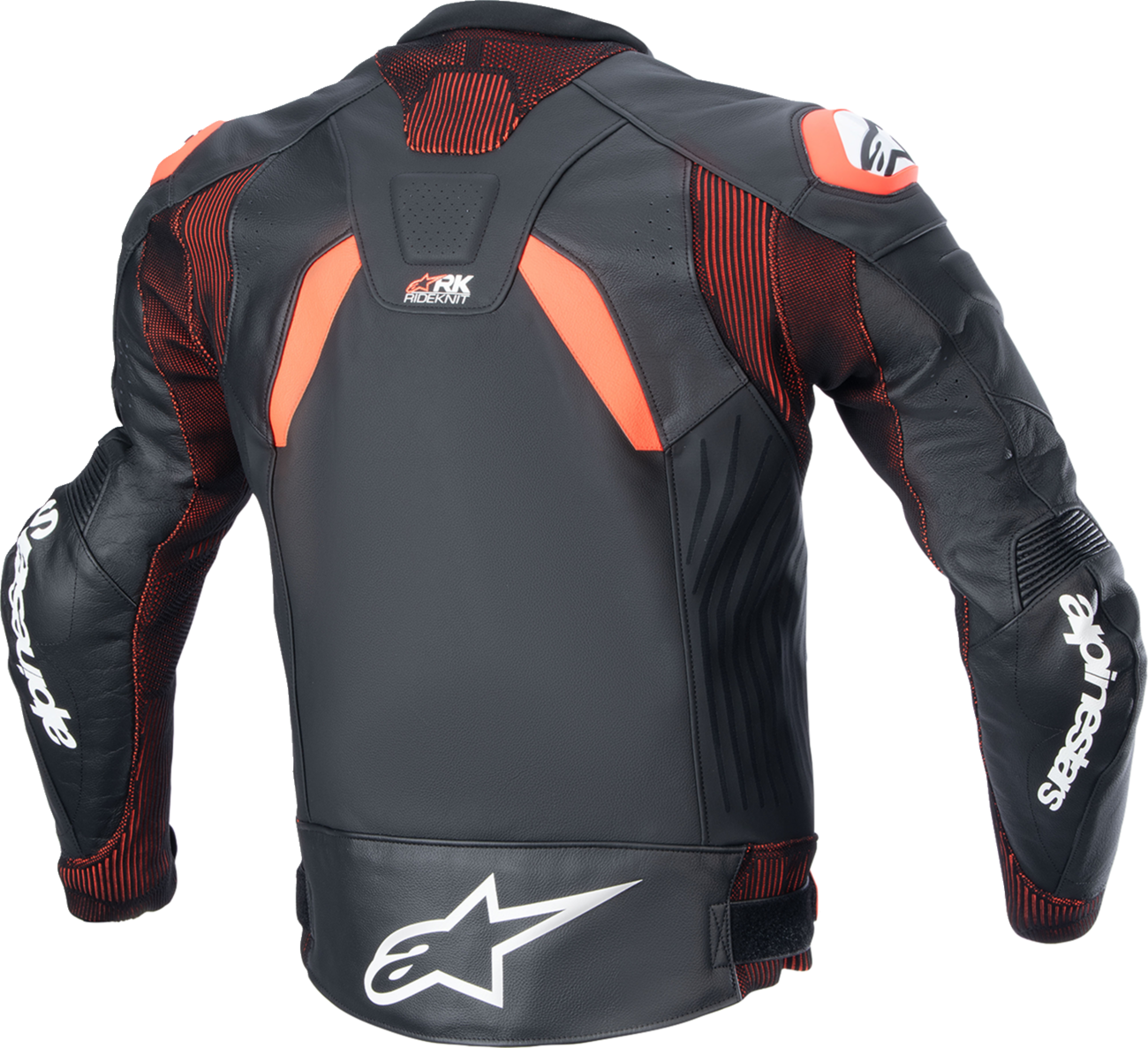 ALPINESTARS, ALPINESTARS GP Plus R v4 Rideknit® Leather Jacket - Black/Red Fluo/White - US 42 / EU 52 3100324-1321-52