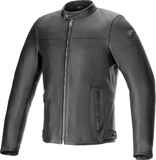 ALPINESTARS, Alpinestars Blacktrack Leather Jacket with Detachable Thermal Vest - Black, XL (Part No. 3103824-1100-XL)